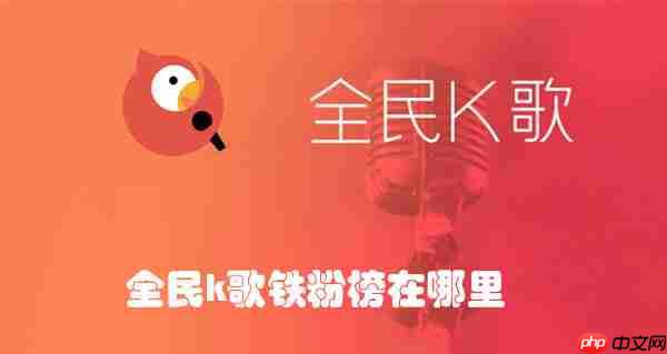 全民k歌铁粉榜在哪里