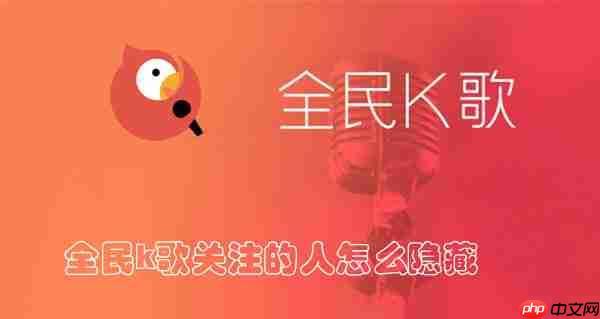 全民k歌关注的人怎么隐藏