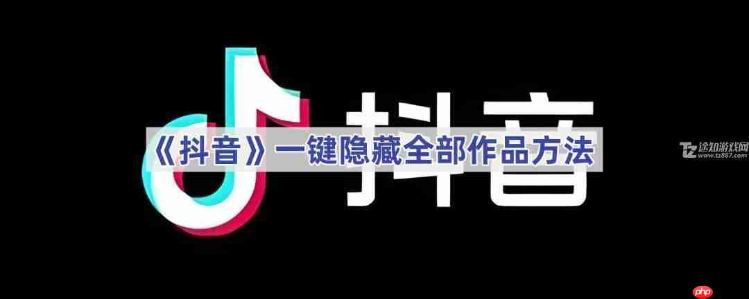 《抖音》一键隐藏全部作品方法