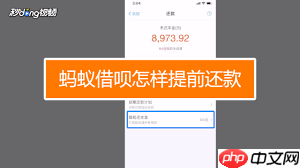 借呗提前还款怎么操作