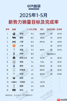 国内新势力车企最新年度目标完成率：只有三家超30%