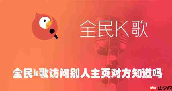 全民k歌访问别人主页对方知道吗