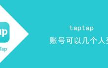 taptap账号可以几个人登
