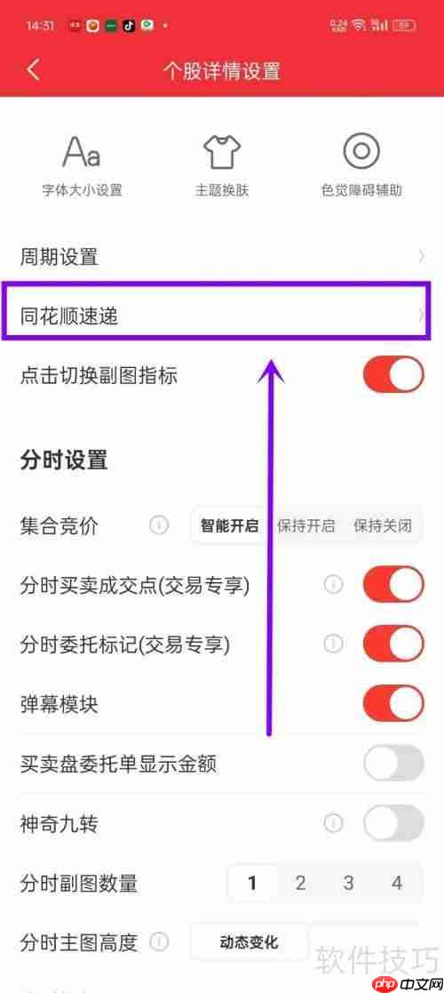 同花顺如何开启快讯功能