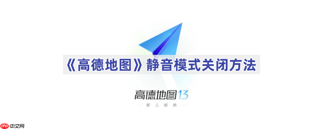 《高德地图》静音模式关闭方法