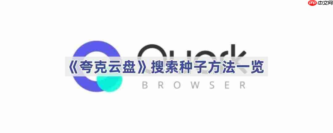 《夸克云盘》搜索种子方法一览