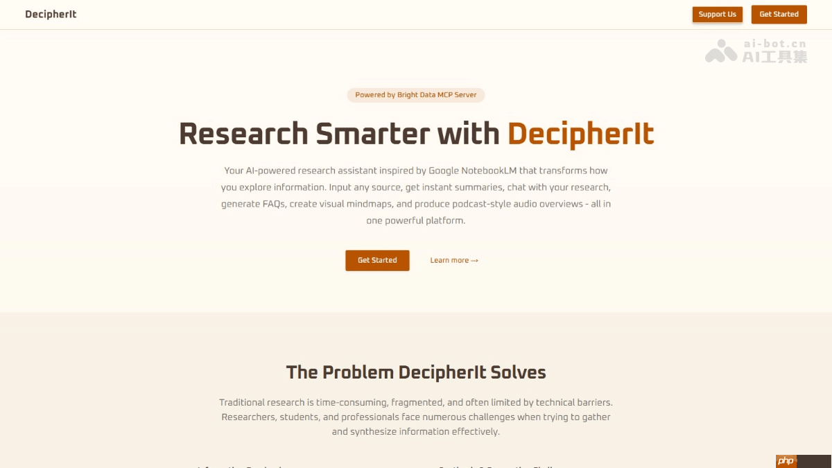 DecipherIt— AI研究助手,支持多源研究整合和分析