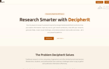 DecipherIt— AI研究助手，支持多源研究整合和分析