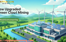 Ripplecoin采矿正式发布了新的升级绿色云挖掘解决方案