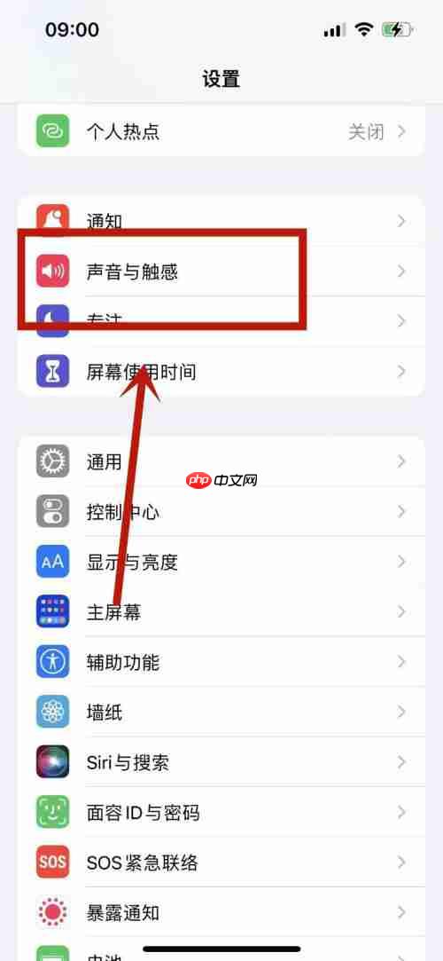 苹果13锁屏声音怎么设置