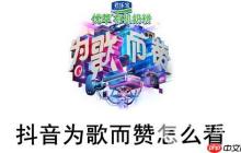 抖音为歌而赞怎么看