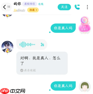 soul屿你是真人吗 soul屿你虚拟伴侣为啥秒回
