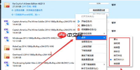 迅雷极速版如何让下载的文件按照文件的大小排列？迅雷极速版让下载的文件按照文件的大小排列的方法