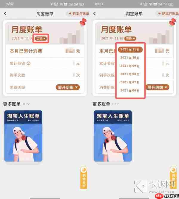 淘宝成就账单在哪看