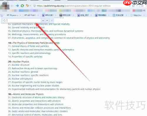 PACS查询：学科分类号快速检索指南