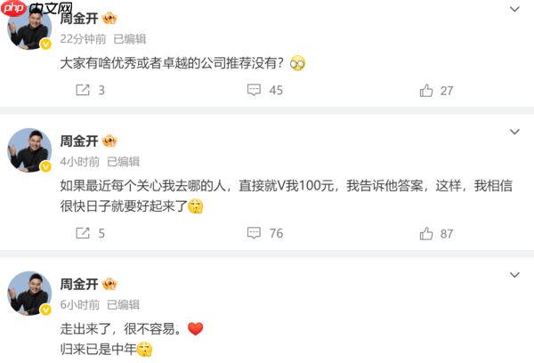 原上汽名爵事业部总经理周钘或已离职 微博在线求工作