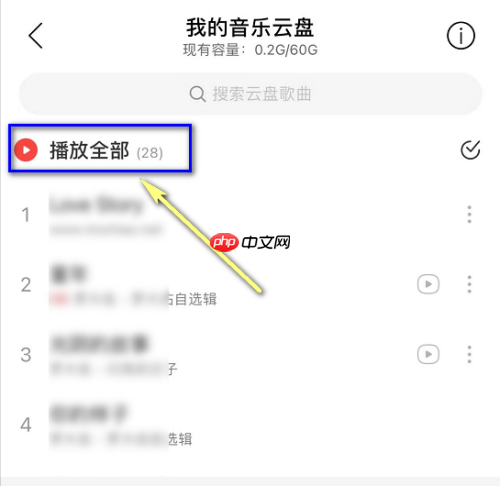 网易云音乐云盘音乐怎么播放