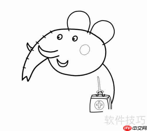 学会画大象牙医简笔画，只需简单几步！