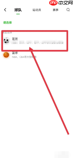 爱奇艺体育专属球队在哪里添加