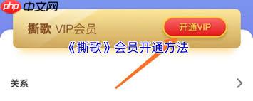 撕歌如何开通会员