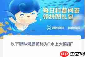 支付宝神奇海洋哪种海豚堪称水上大熊猫