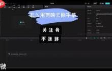 剪映如何去除字幕