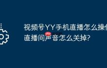 視頻號(hào)YY手機(jī)直播怎么操作?直播間聲音怎么關(guān)掉?