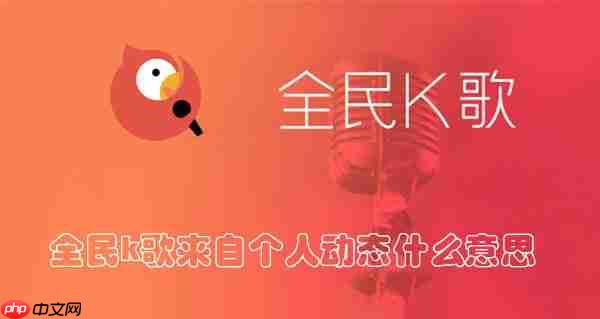 全民k歌来自个人动态什么意思