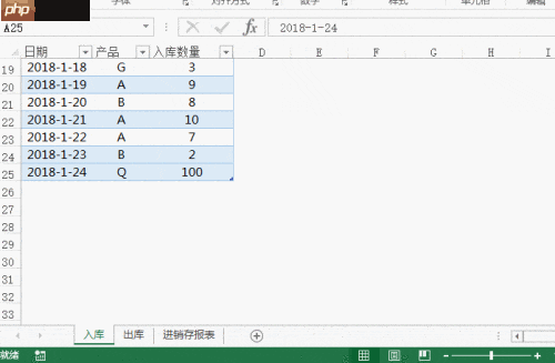 Excel中使用PQ编辑器制作进销存报表的方法