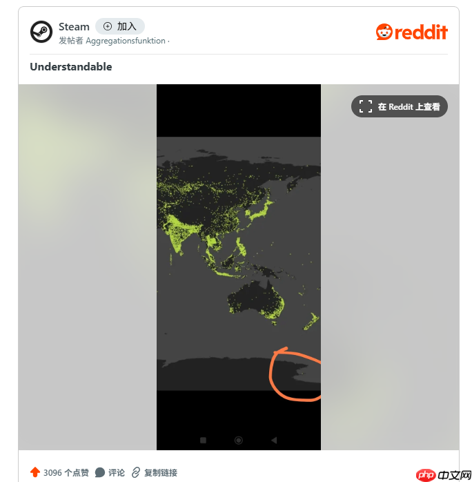 玩家晒Steam全球玩家分布图引热议 南极洲亮点很瞩目