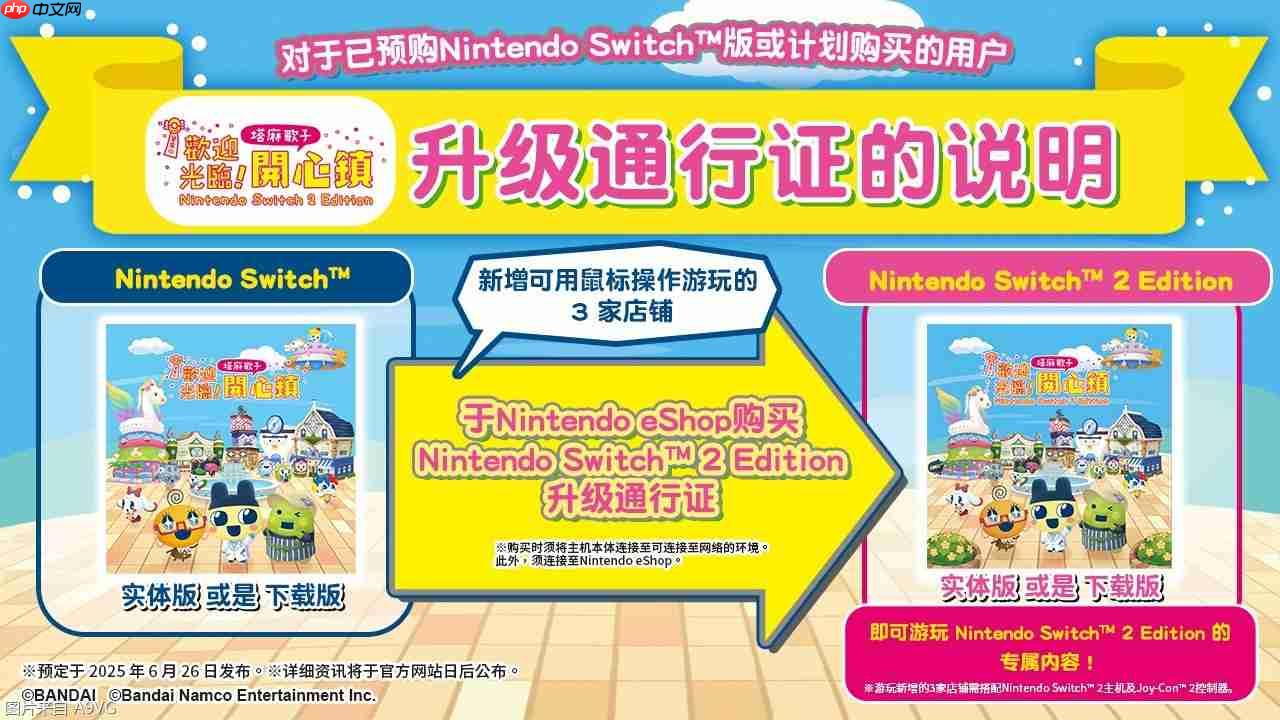 《欢迎光临！塔麻歌子开心镇》NS2版6月26日上市