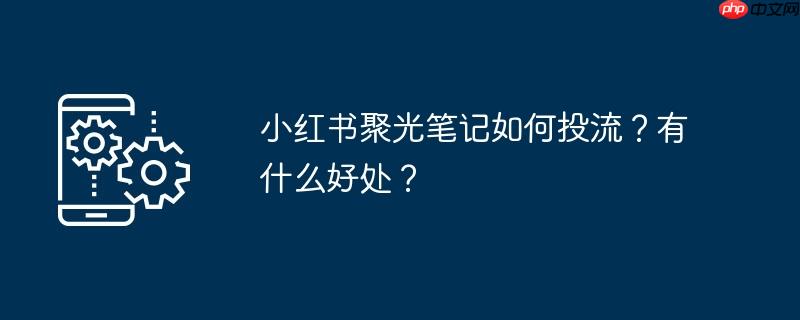 小红书聚光笔记如何投流？有什么好处？