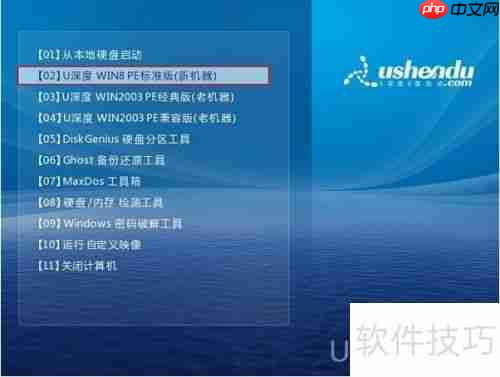 u深度win08pe系统下硬盘低级格式化教程