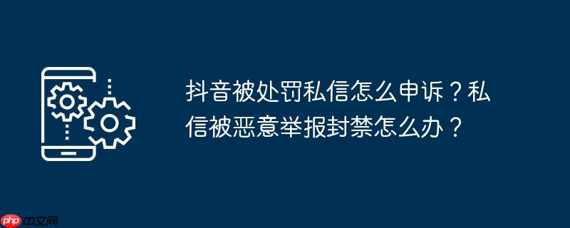 抖音被处罚私信怎么申诉?私信被恶意举报封禁怎么办?