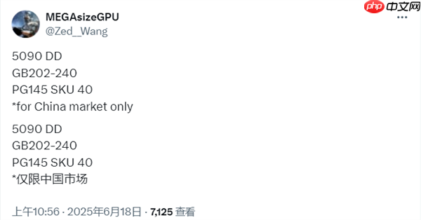显存只剩24GB！中国特供RTX 5090DD 8月登场：降价不可能
