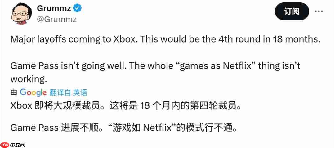 Game Pass的锅？微软又又又要对Xbox进行大裁员了