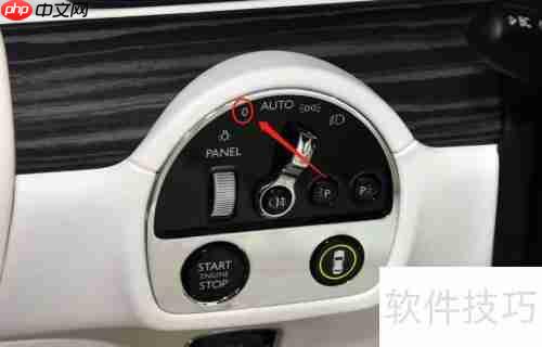 劳斯莱斯古思特车辆灯光调节方法