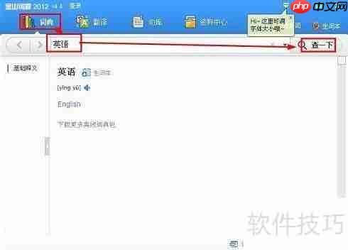 金山词霸使用指南:快速上手与功能介绍