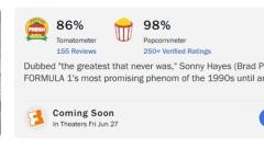 'F1' tiba dengan skor penonton Rotten Tomatoes yang menakjubkan
