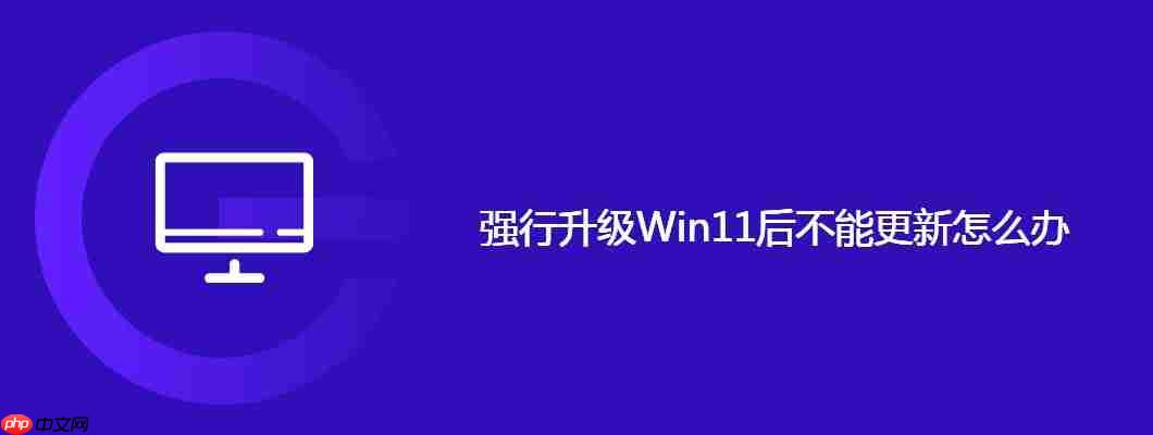 强行升级win11后不能更新怎么办
