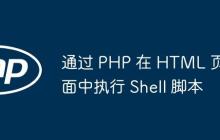 通過 PHP 在 HTML 頁面中執(zhí)行 Shell 腳本