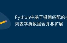 Python中基于键值匹配的多列表字典数据合并与扩展