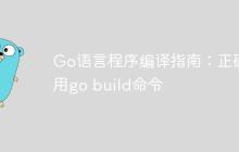 Go语言程序编译指南：正确使用go build命令