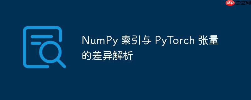 numpy 索引与 pytorch 张量的差异解析