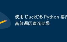 使用 DuckDB Python 客户端高效遍历查询结果