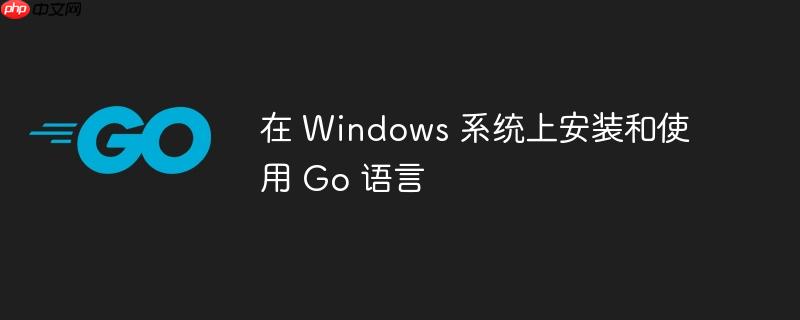 在 windows 系统上安装和使用 go 语言