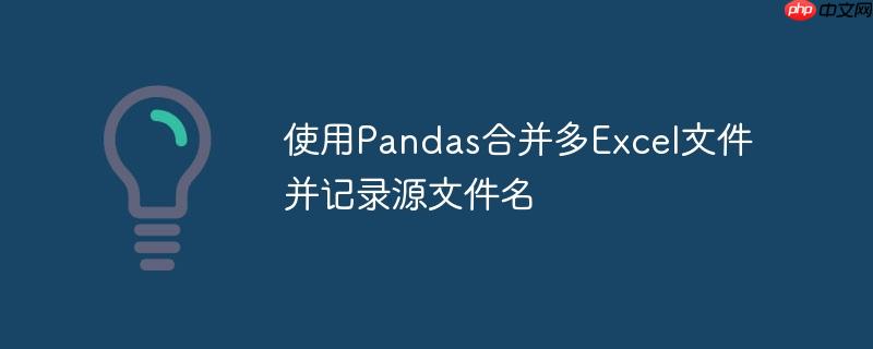 使用Pandas合并多Excel文件并记录源文件名
