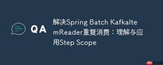 解决Spring Batch KafkaItemReader重复消费：理解与应用Step Scope