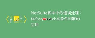 NetSuite脚本中的错误处理：优化try-catch与条件判断的应用