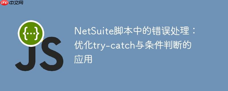 NetSuite脚本中的错误处理：优化try-catch与条件判断的应用

